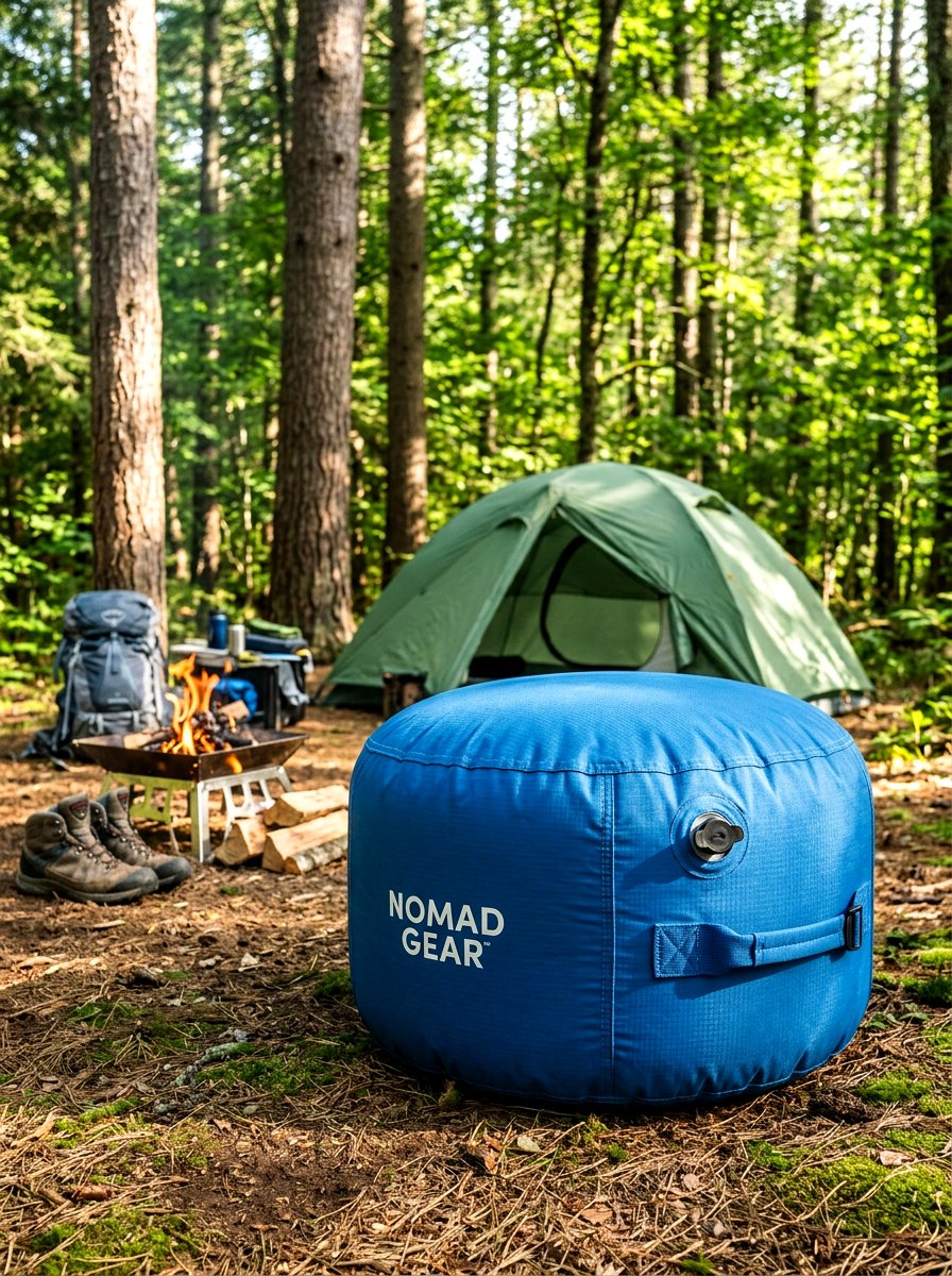 Inflatable Travel Pouf - 30 outdoor pouf lounge ideas