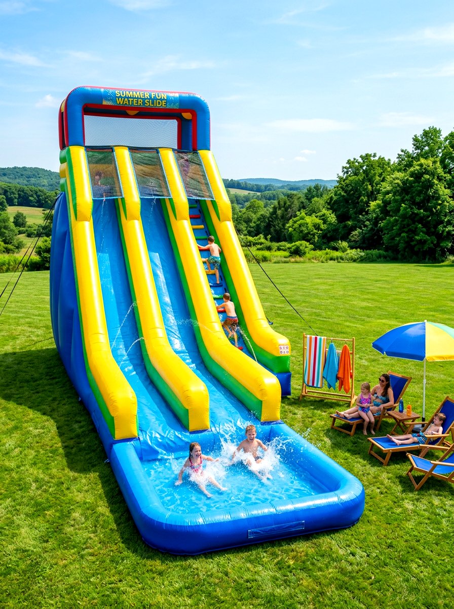 Inflatable Water Slide - 30 outdoor birthday party ideas