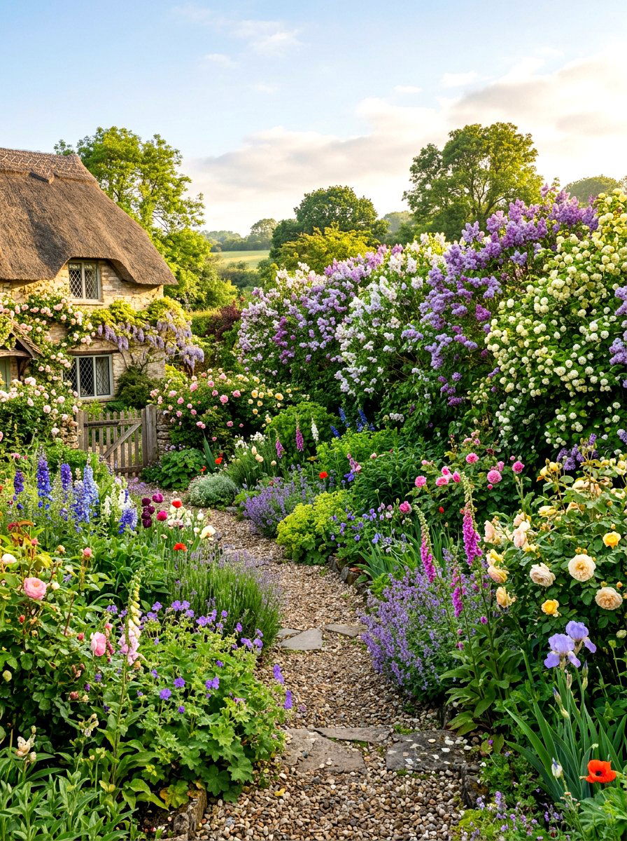 Informal Hedge Cottage Garden - 30 cottage garden ideas