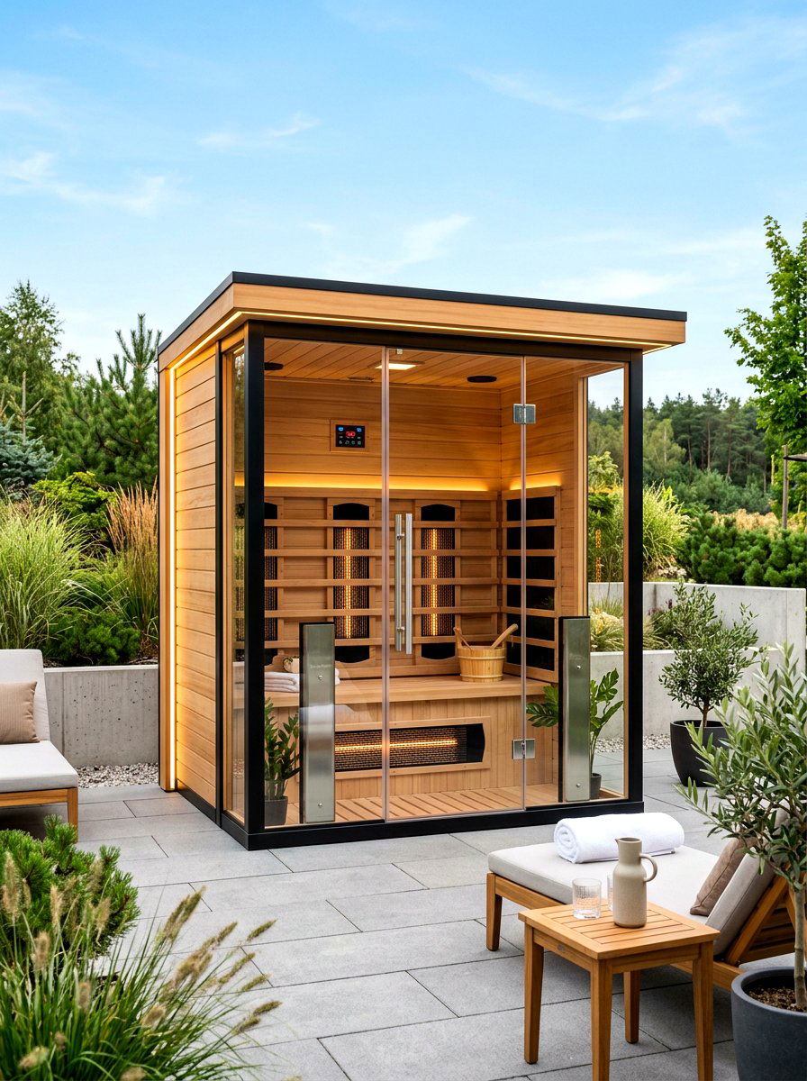 Infrared Outdoor Sauna - 30 backyard sauna ideas