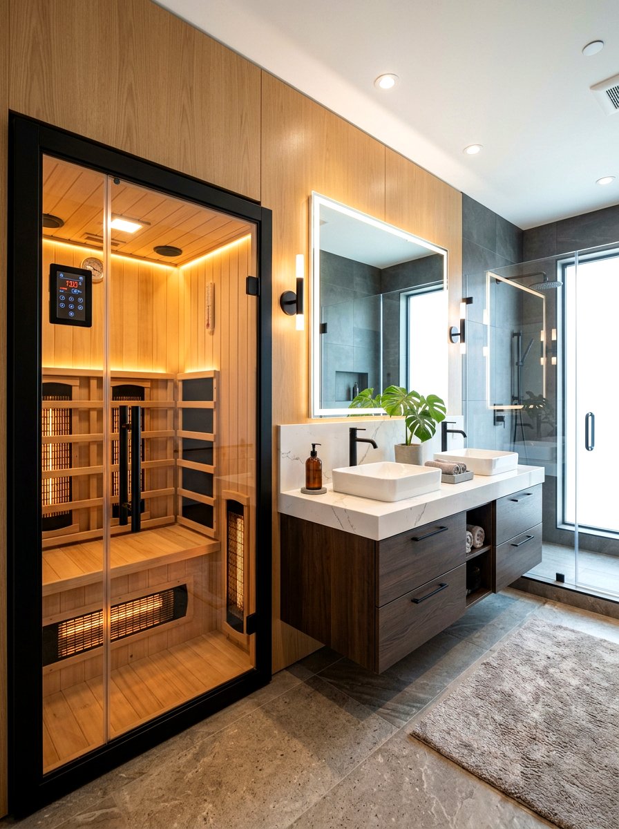 Infrared Sauna Bathroom - 30 sauna bathroom ideas