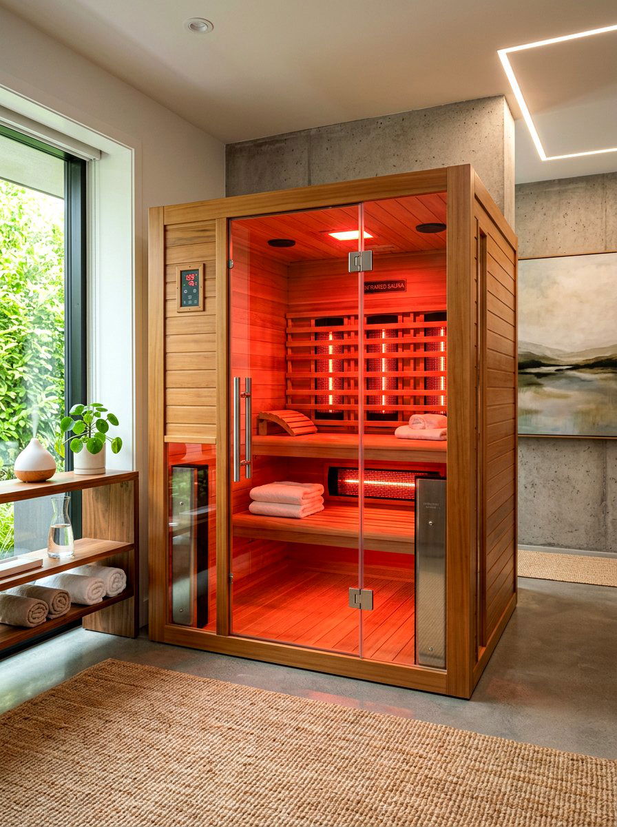 Infrared sauna - 30 recovery room ideas