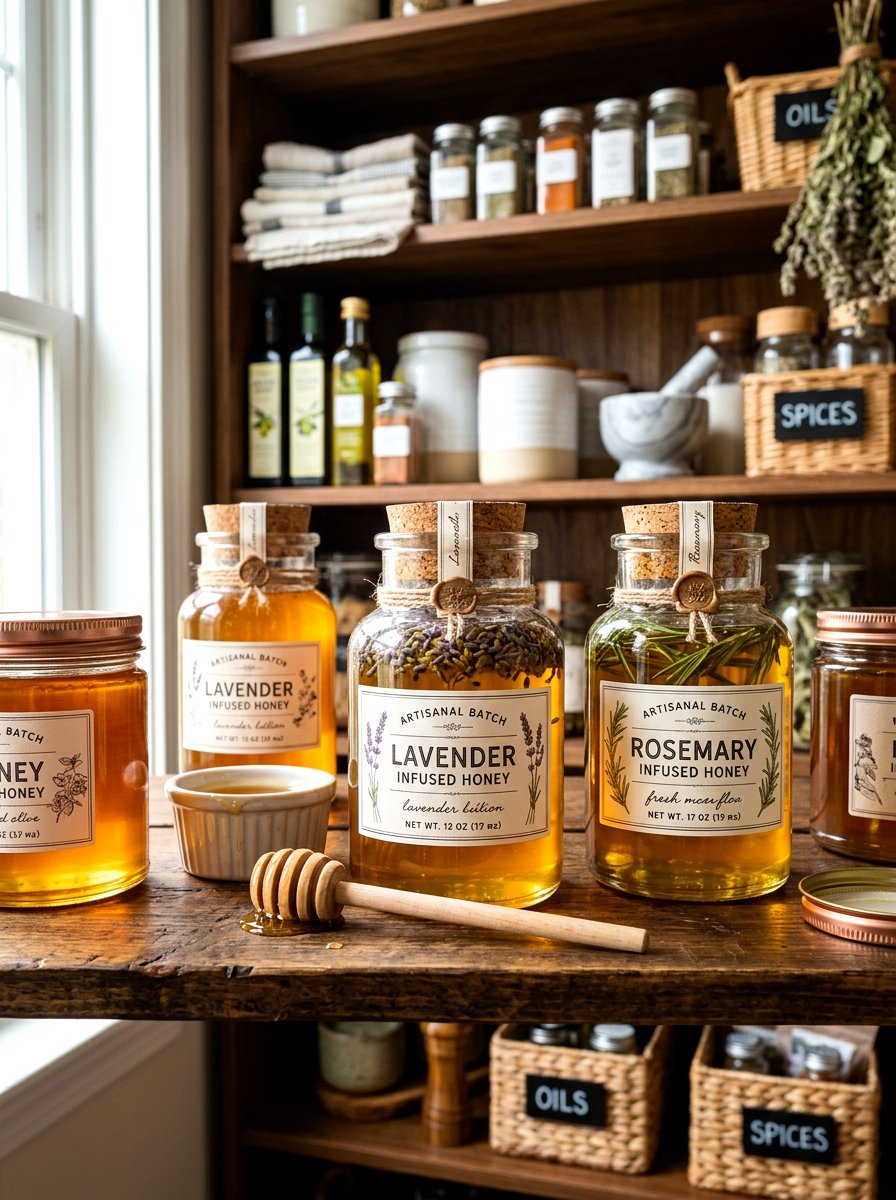 Infused Honey Jar - 30 glass jar pantry ideas
