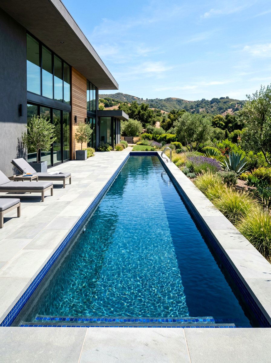 Inground Lap Pool - 30 rectangular pool ideas