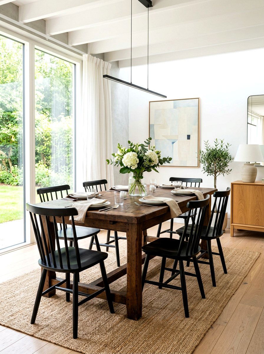 Inherited wood dining table setup - 30 heirloom decor ideas