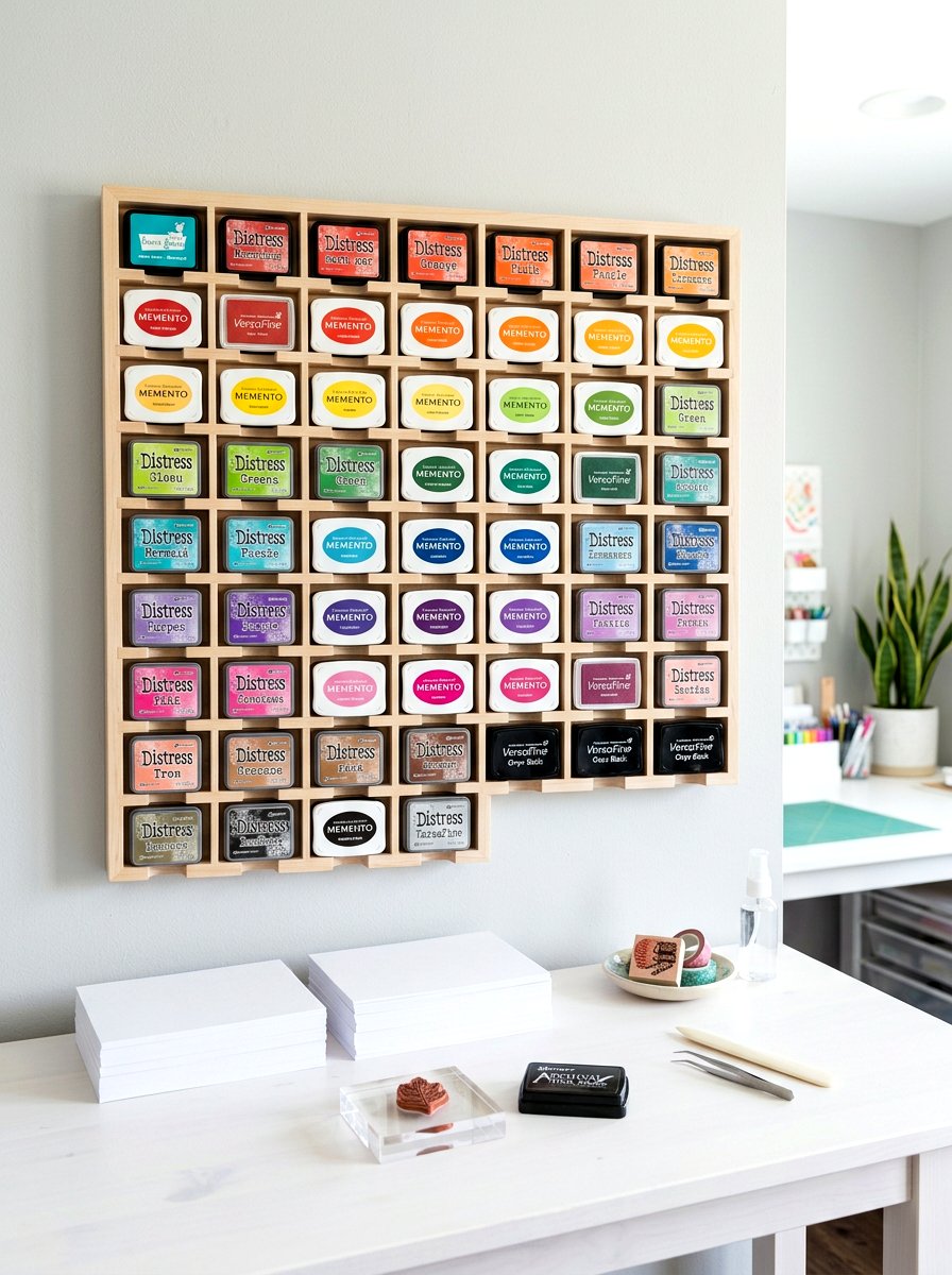 Ink Pad Holder - 30 organizing a craft room ideas