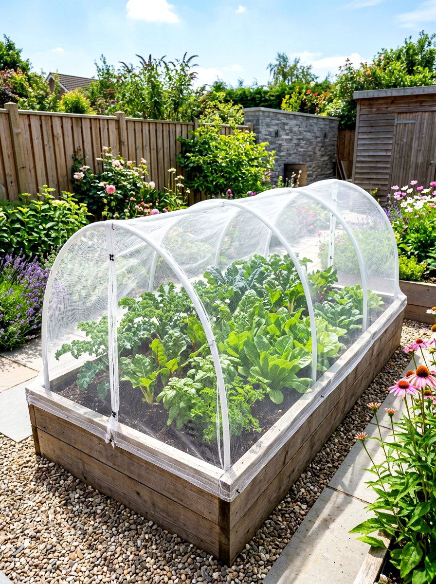 Insect Netting Raised Bed - 30 raised bed cover ideas