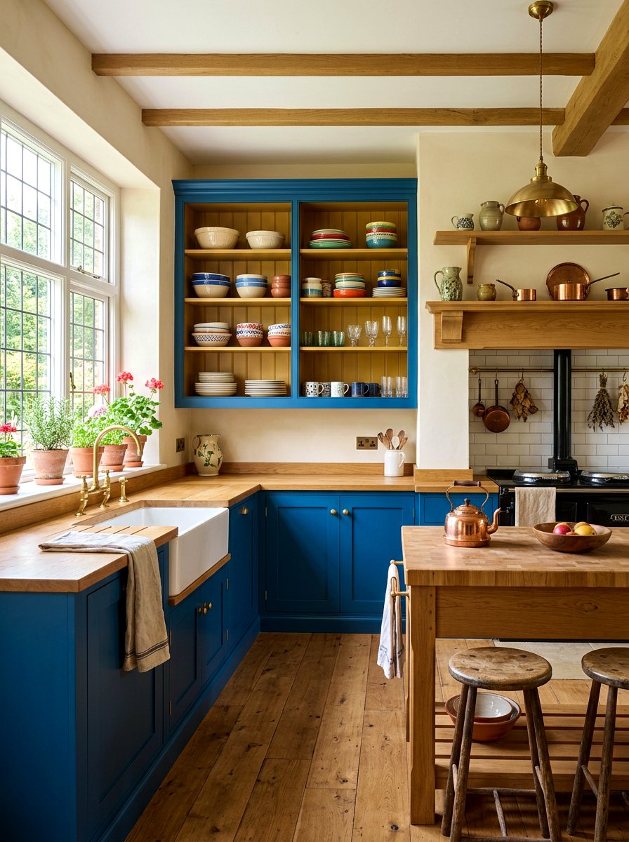 30 English Country Kitchen Shelf Ideas to Style with Character