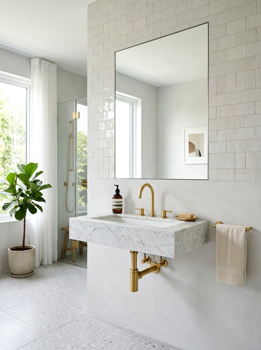 Inset Medicine Cabinet - 30 Parisian bathroom ideas