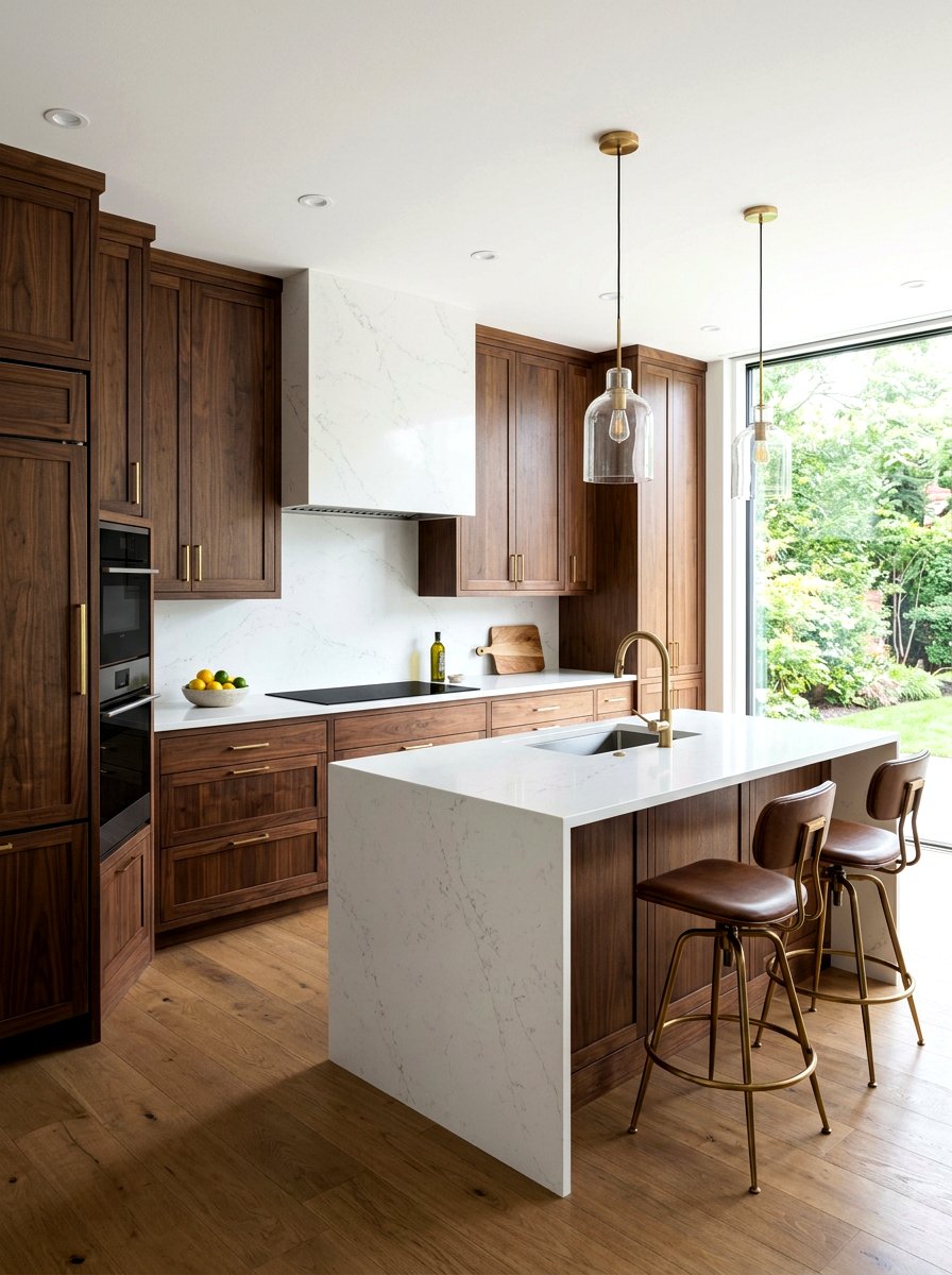Inset Wood Kitchen Cabinets - 30 warm wood kitchen cabinets ideas