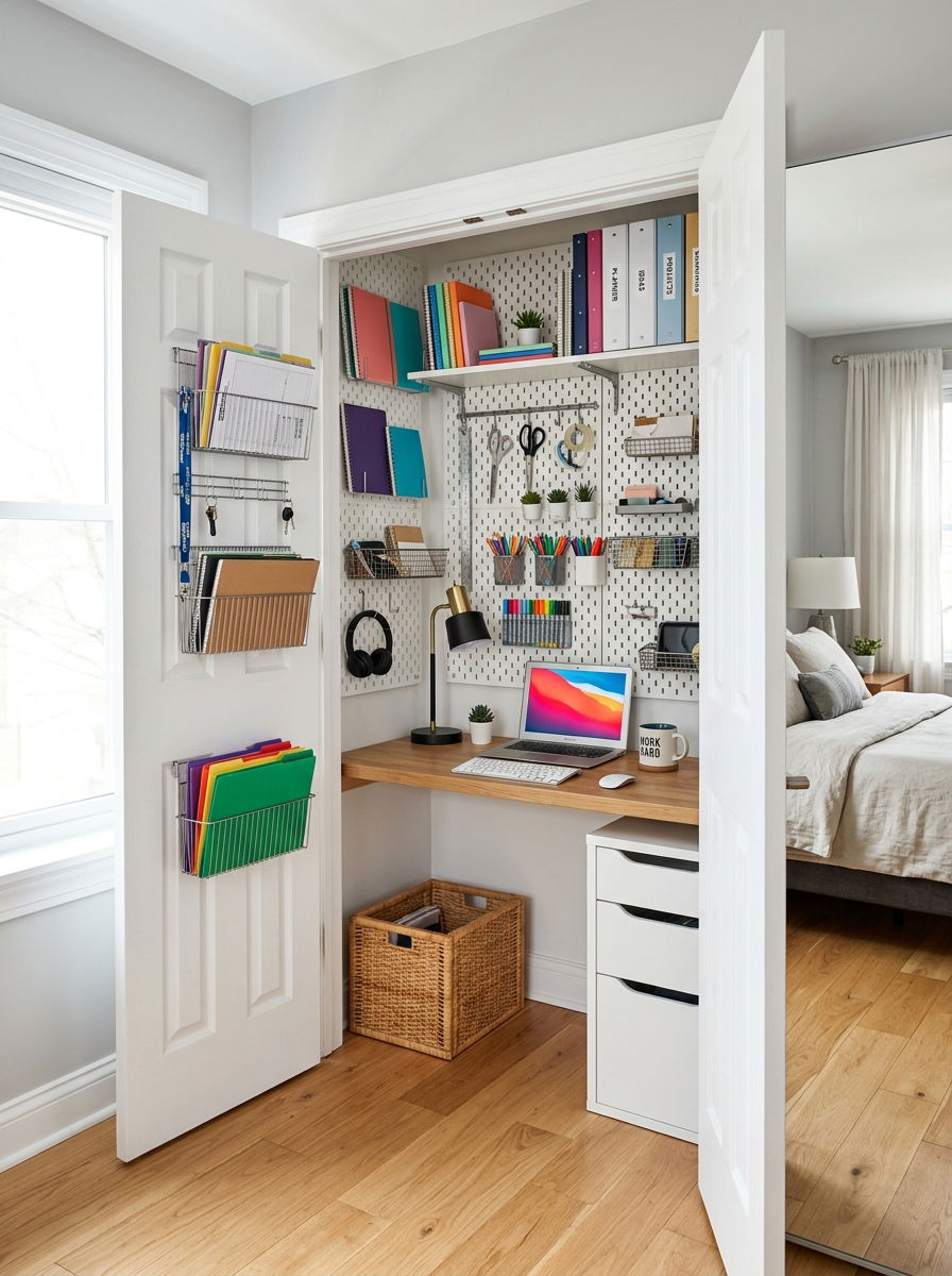 Inside Cabinet Pegboard - 30 office pegboard ideas