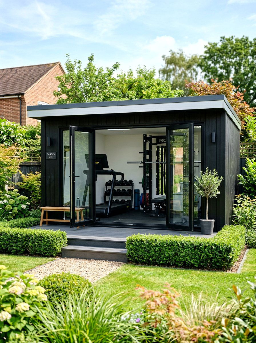 Insulated Garden Gym - 30 garden room ideas