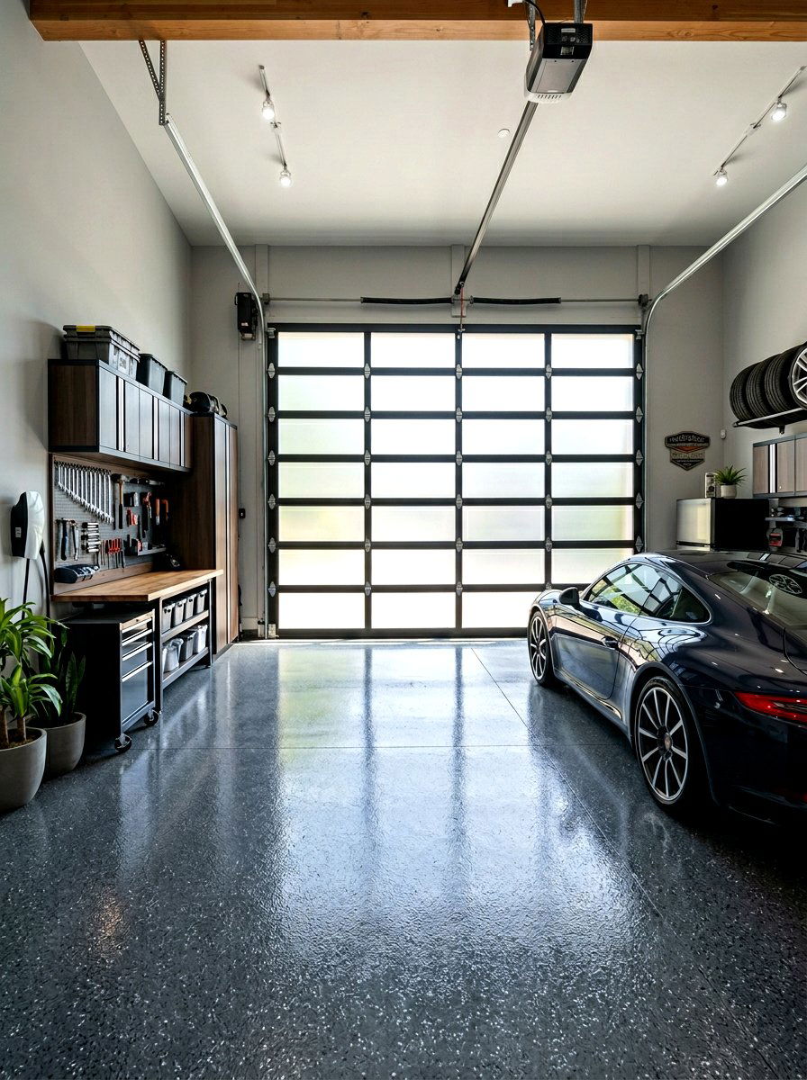 Insulated Glass Door - 30 clean garage aesthetic ideas