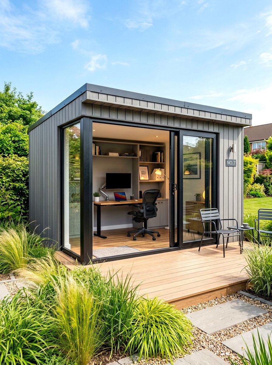 Insulated Home Office Shed - 30 backyard workshop shed ideas