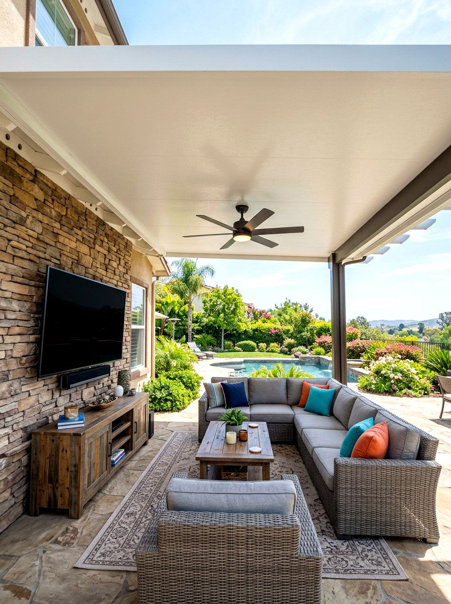 Insulated metal patio cover roof - 30 metal patio cover ideas