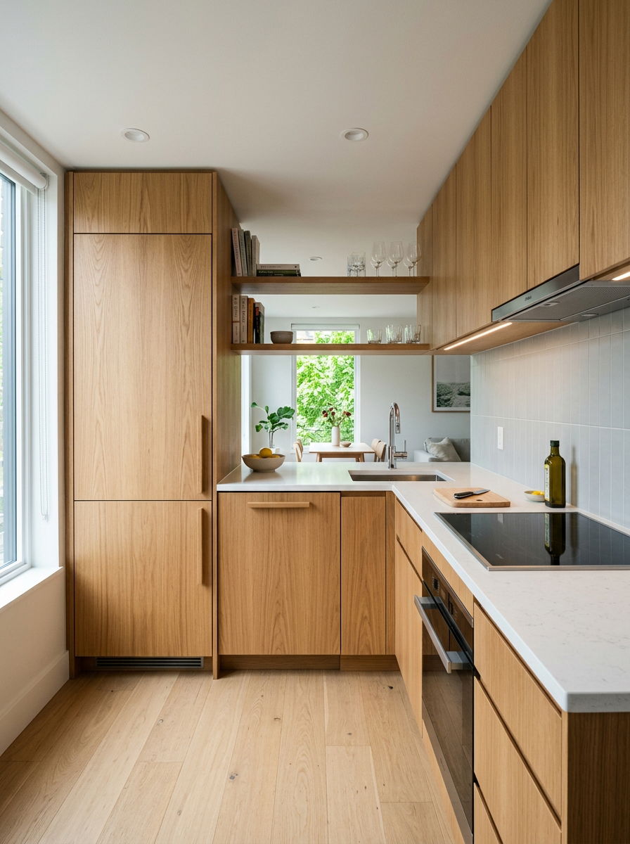 Integrated Appliance Small Kitchen - 30 small kitchen ideas
