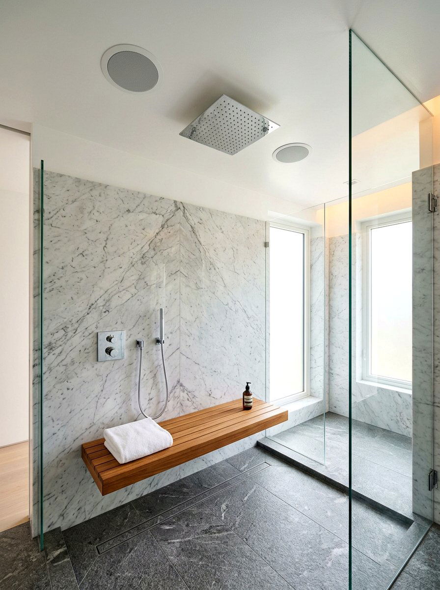 Integrated Audio System - 30 steam shower ideas