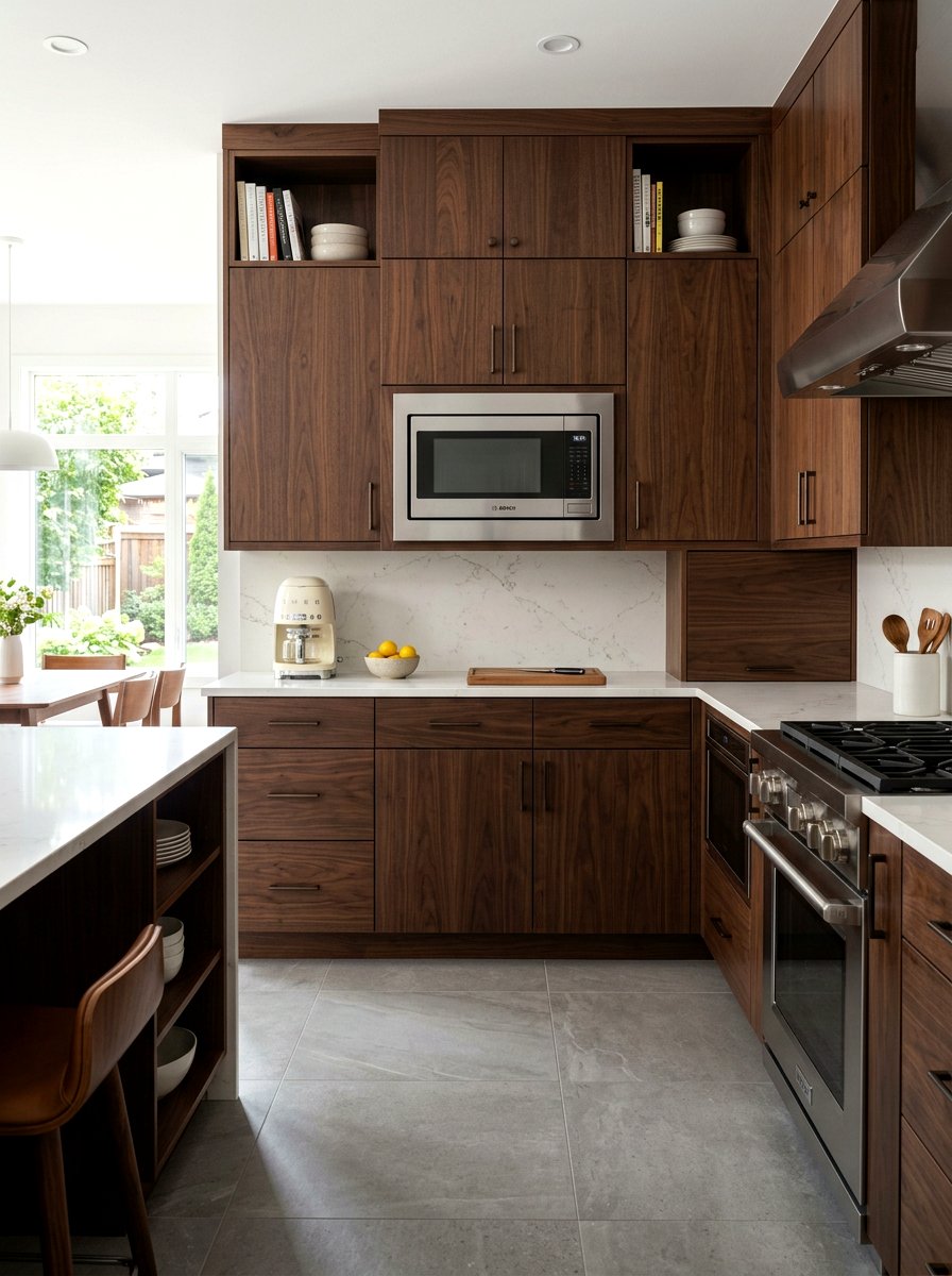 Integrated Cabinet Microwave - 30 cabinet appliance storage ideas