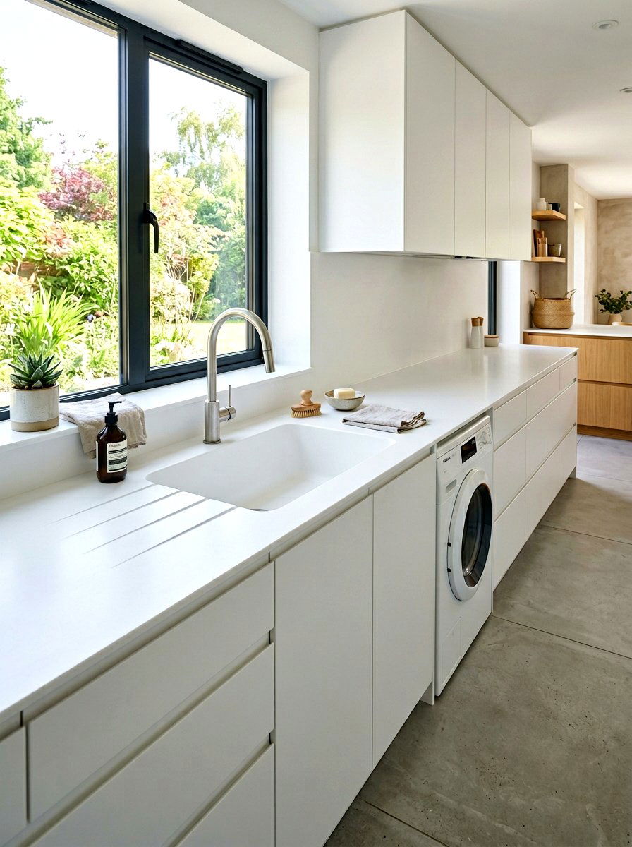 Integrated Countertop Sink - 30 laundry room sink ideas