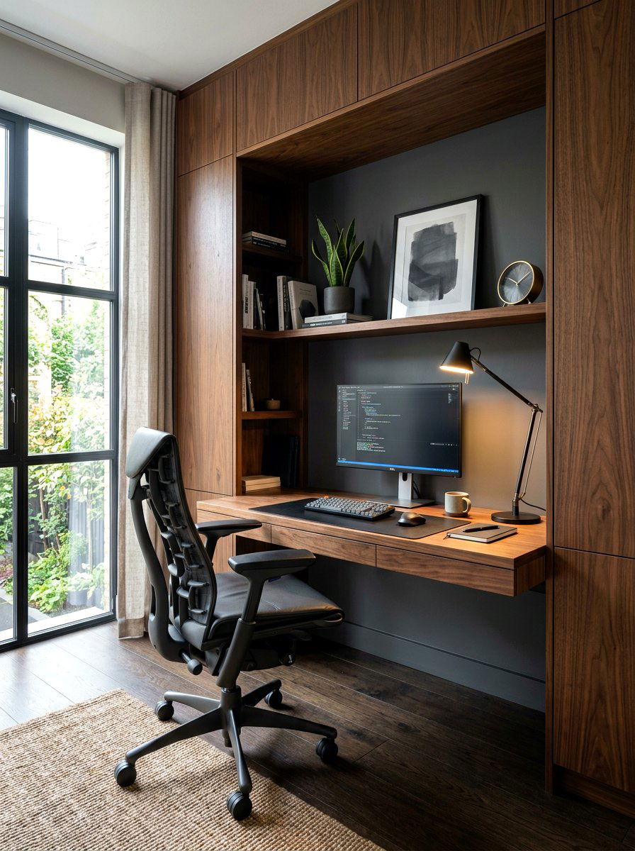 Integrated Home Office - 30 quiet luxury apartment ideas