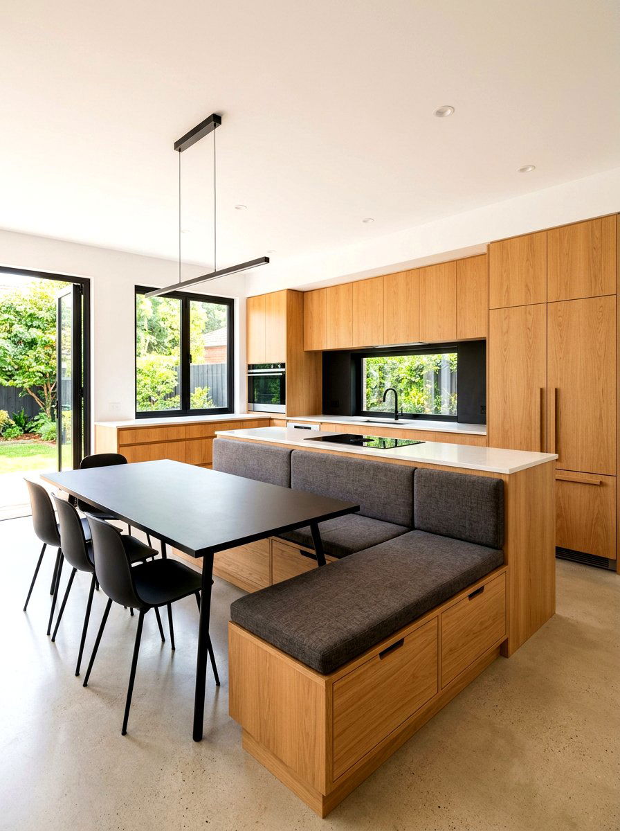Integrated Kitchen Bench Seating - 30 eat in kitchen ideas