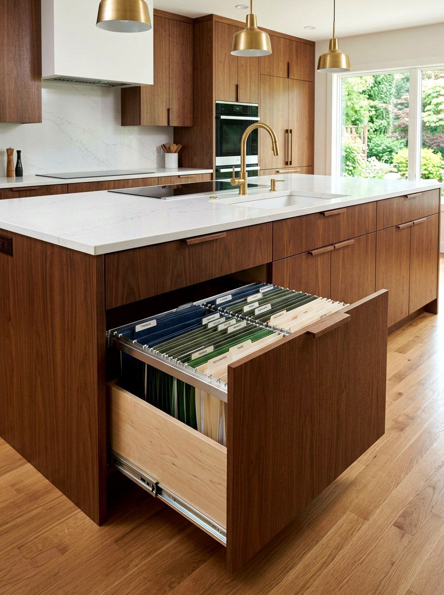 Integrated Kitchen Cabinet File Drawer - 30 file drawer kitchen ideas
