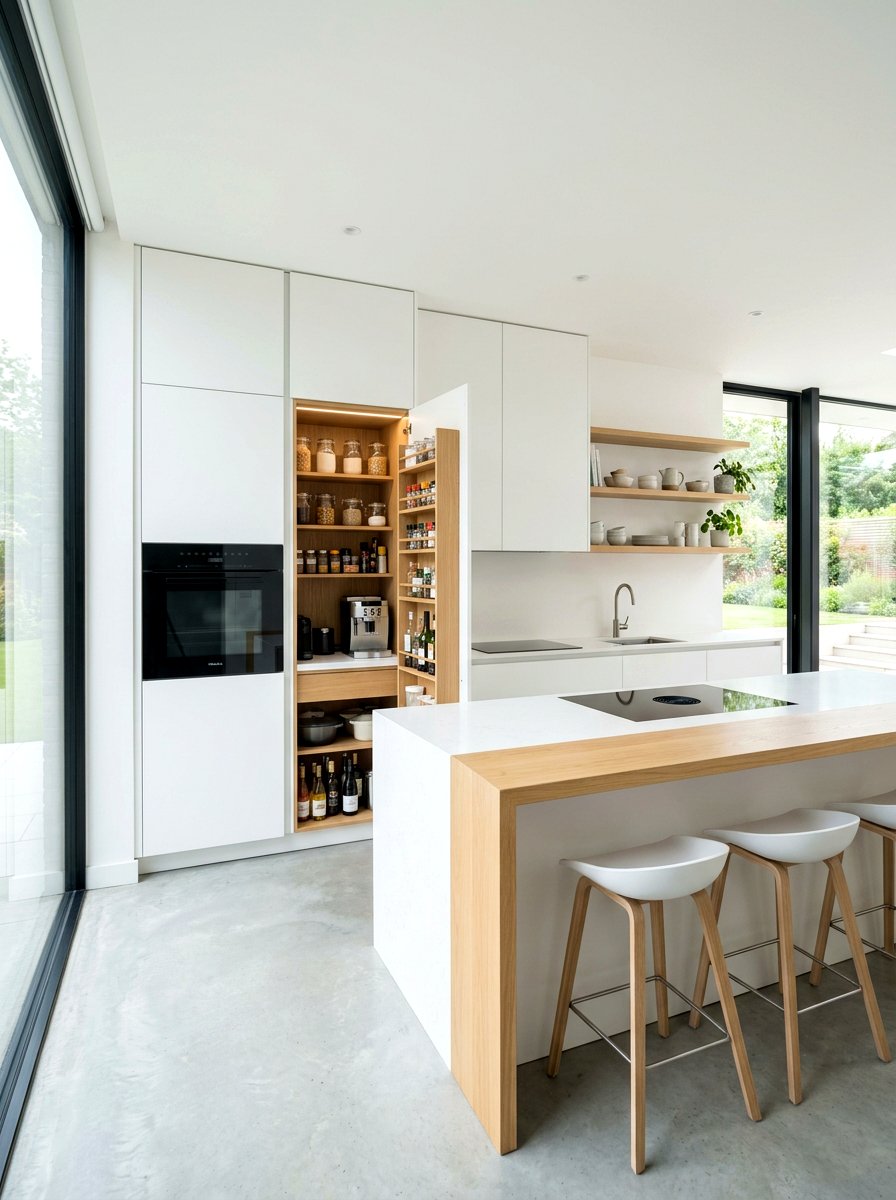 Integrated Kitchen With Hidden Cabinet - 30 micro living ideas