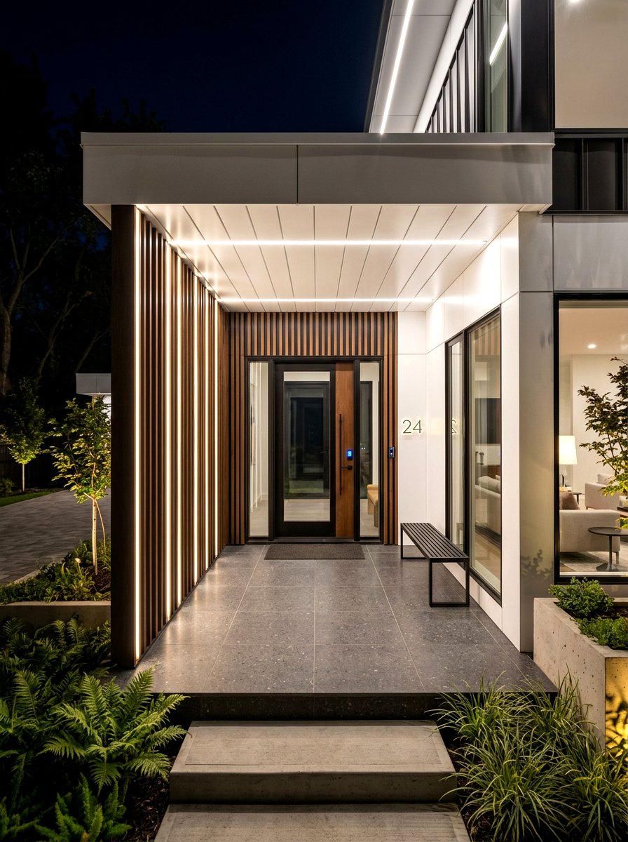 Integrated LED Porch Lighting - 30 front porch lighting ideas