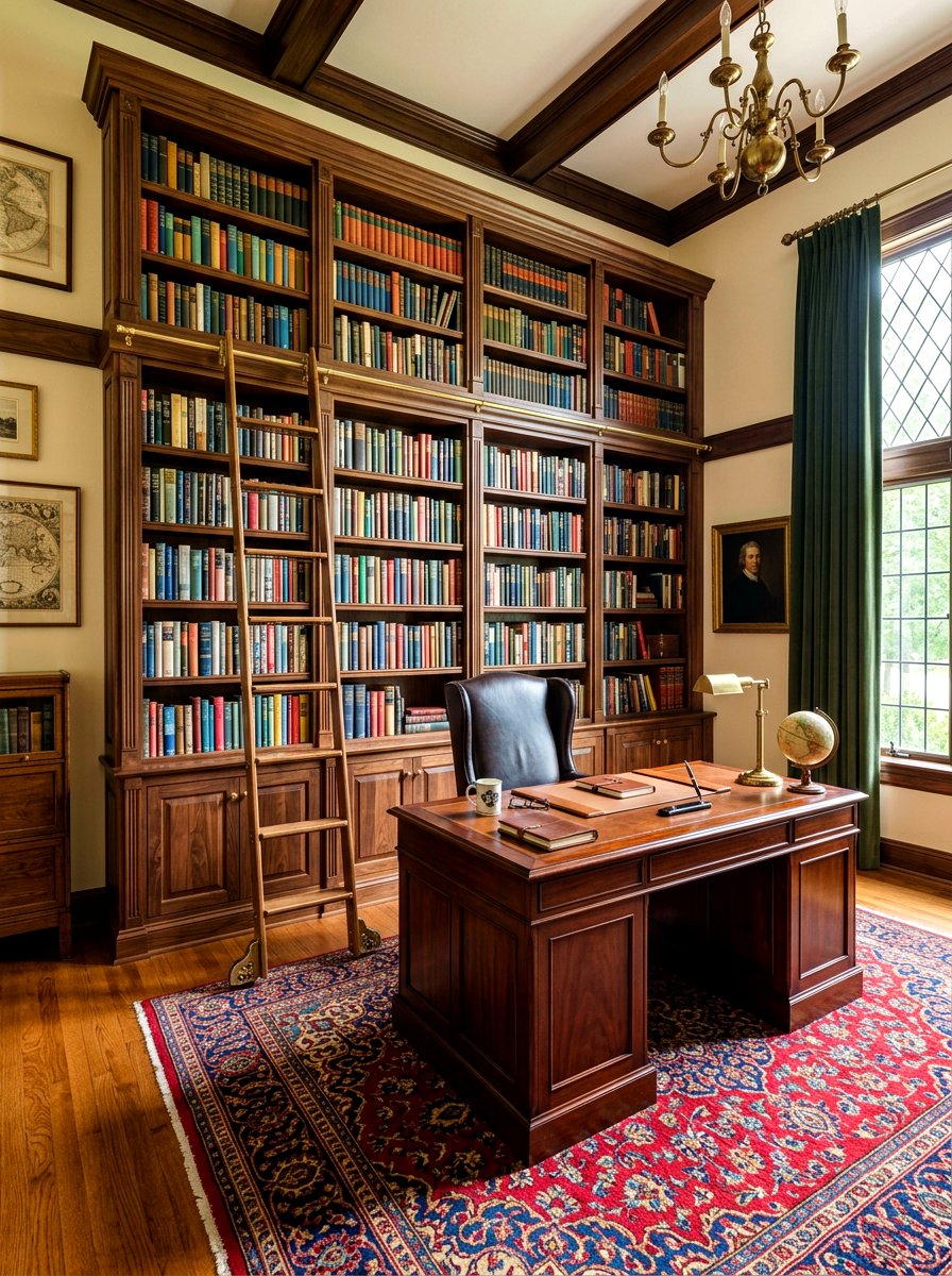 Integrated Library Wall - 30 study wall ideas