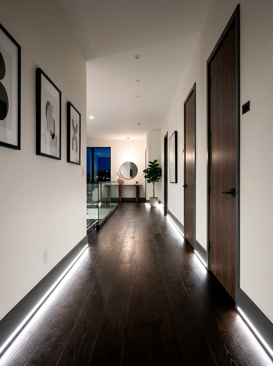 Integrated Lighting Baseboard - 30 baseboard trim ideas
