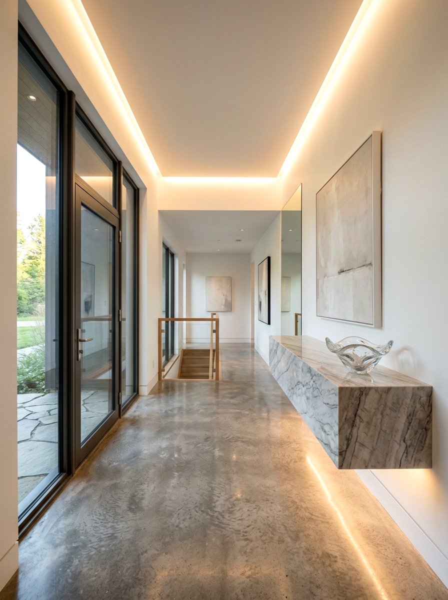 Integrated Lighting Entryway - 30 quiet luxury entryway ideas