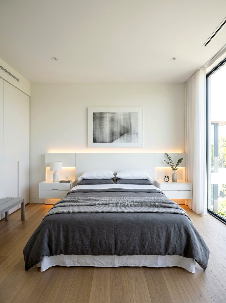 Integrated Nightstand Headboard - 30 oversized headboard ideas