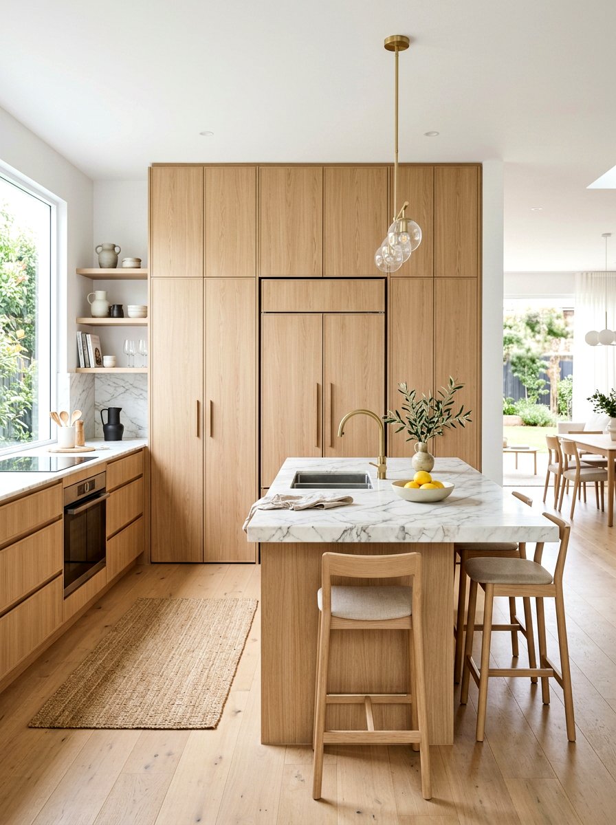 Integrated Refrigerator Cabinetry - 30 appliance wall kitchen ideas