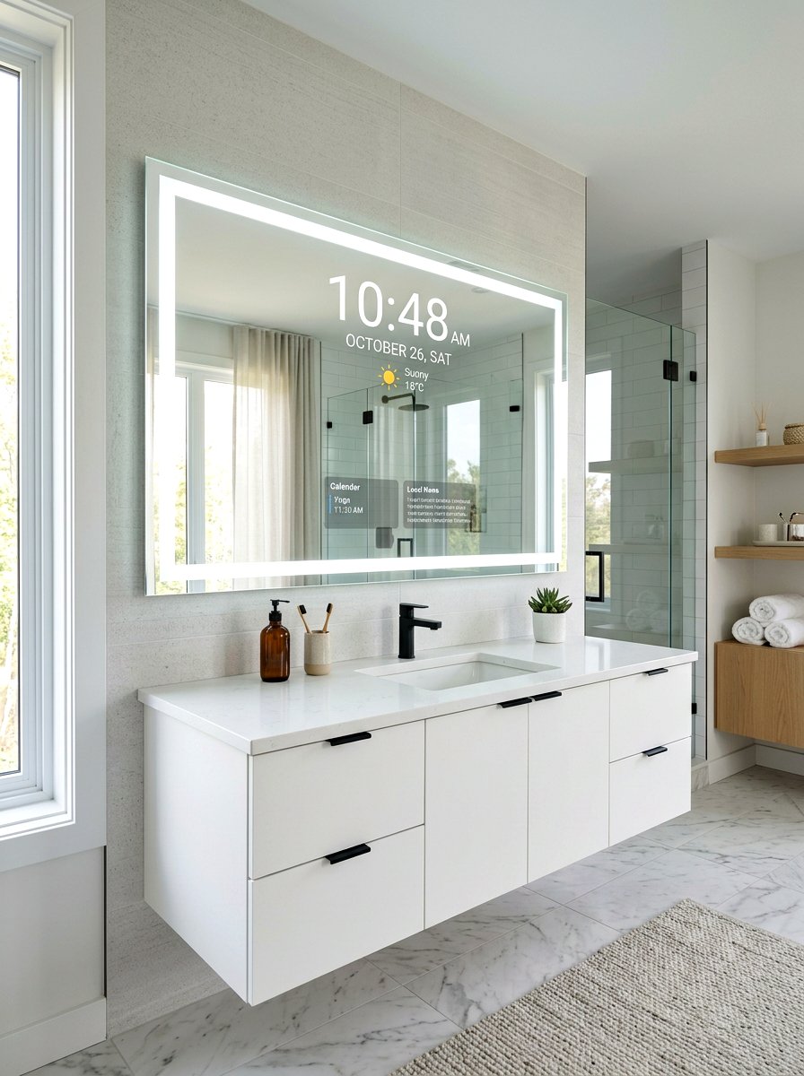 Integrated Smart Mirror - 30 spa bathroom ideas