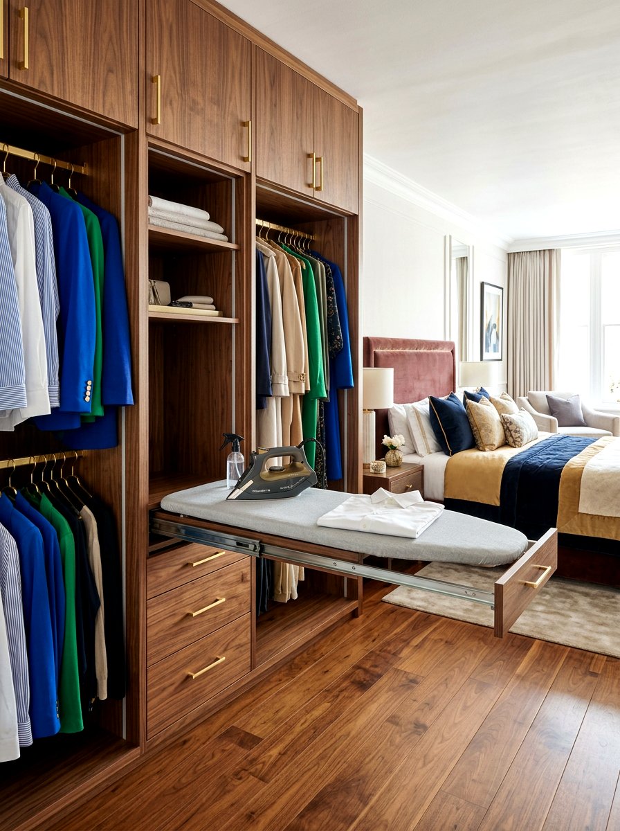 Integrated Wardrobe Ironing - 30 ironing station ideas