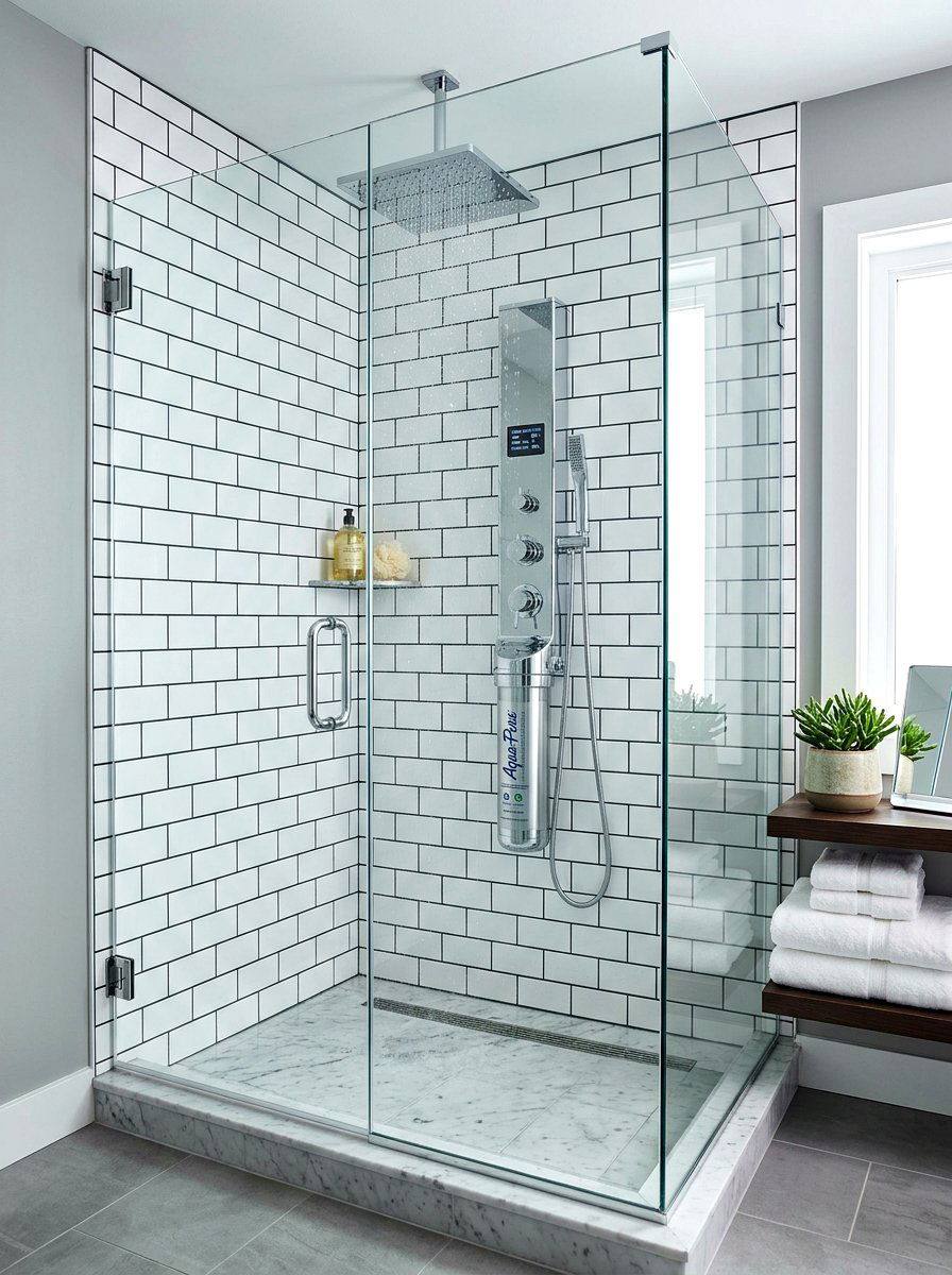 Integrated Water Filtration Shower - 30 invisible wellness bathroom ideas
