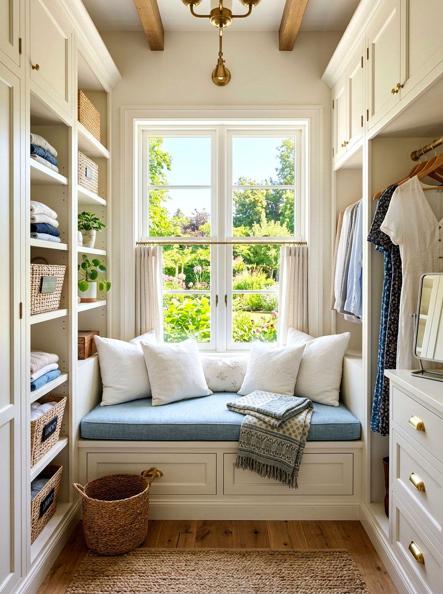 Integrated Window Seat - 30 boutique closet ideas