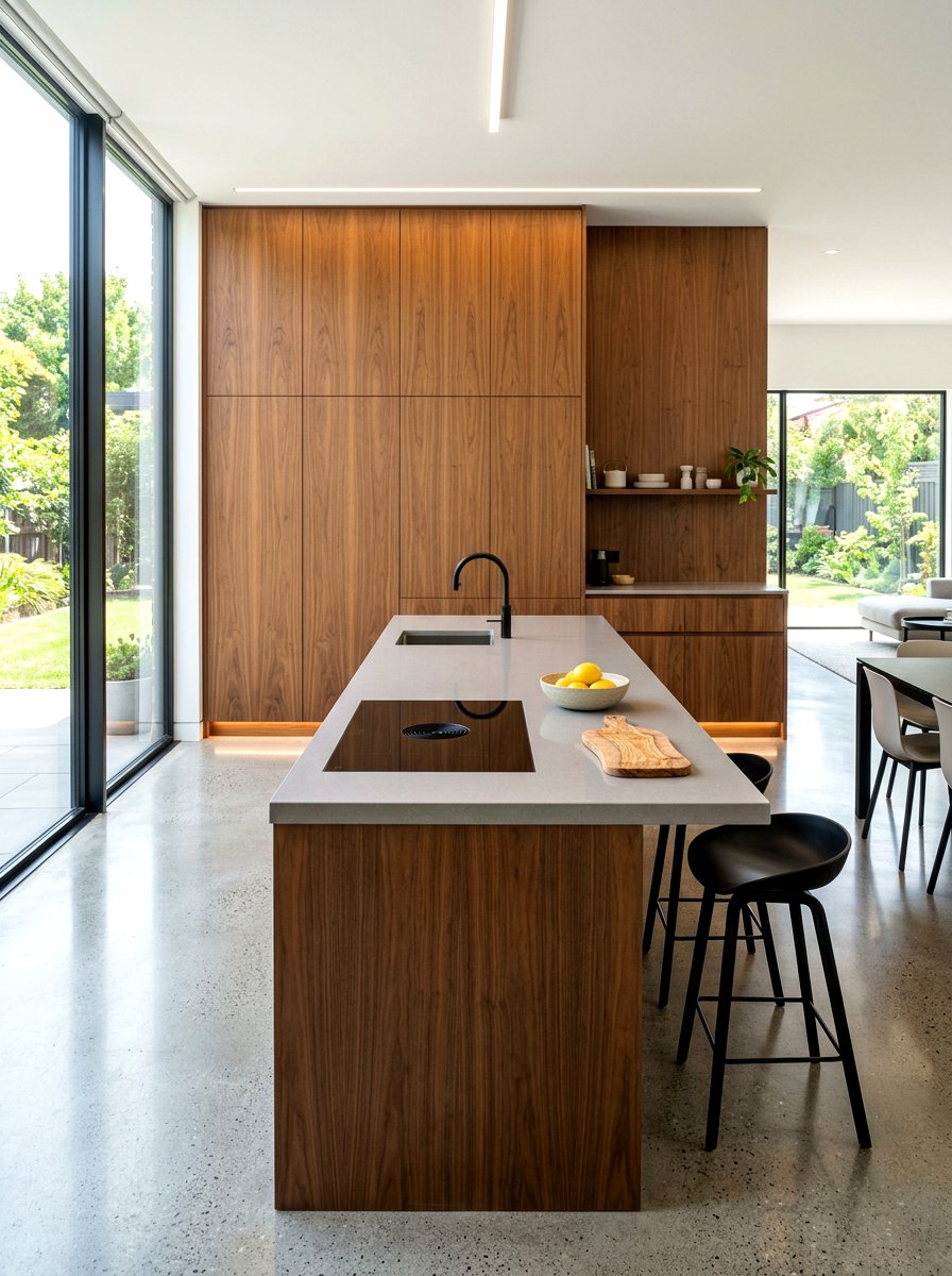 Integrated appliance kitchen - 30 Japandi kitchen ideas