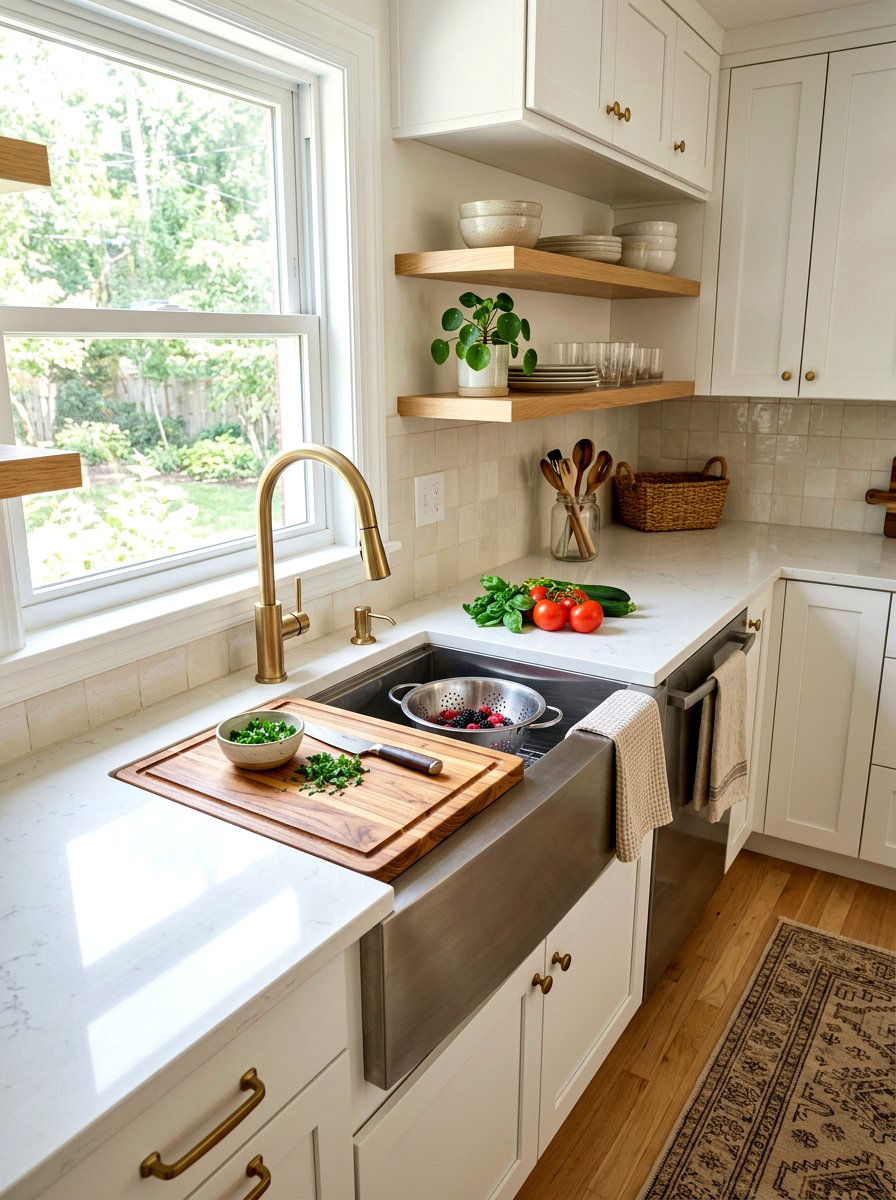 Integrated cutting board sink - 30 workstation sink ideas