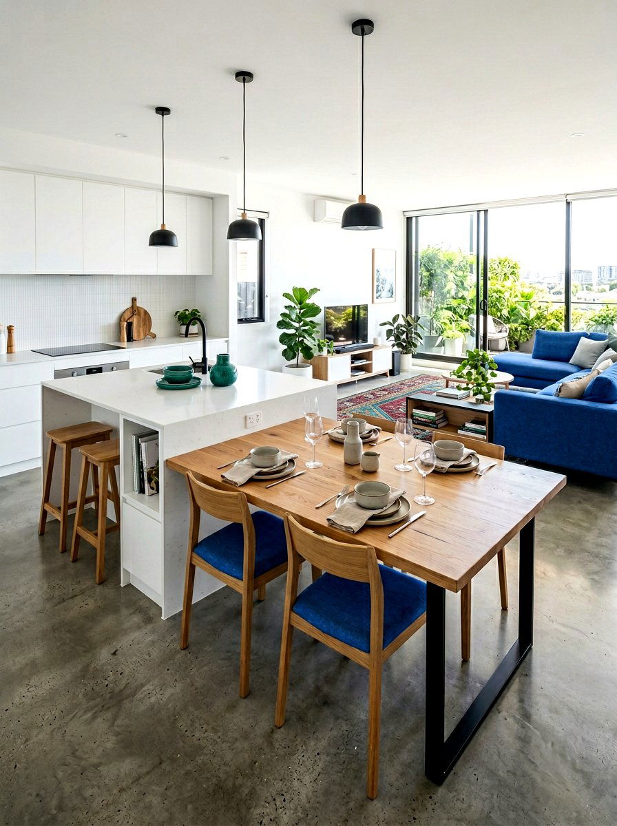 Integrated dining table - 30 condo kitchen ideas