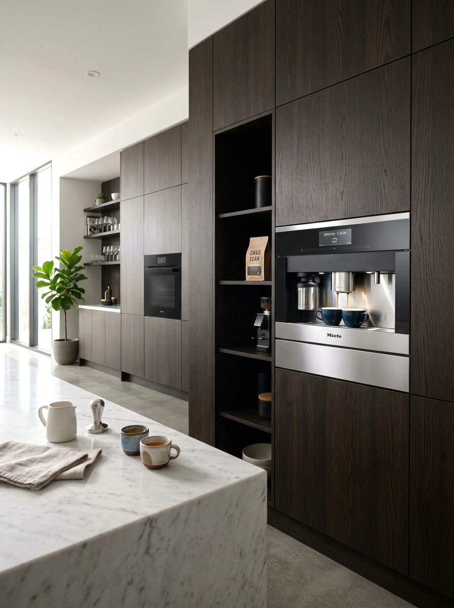 Integrated espresso machine - 30 coffee station ideas