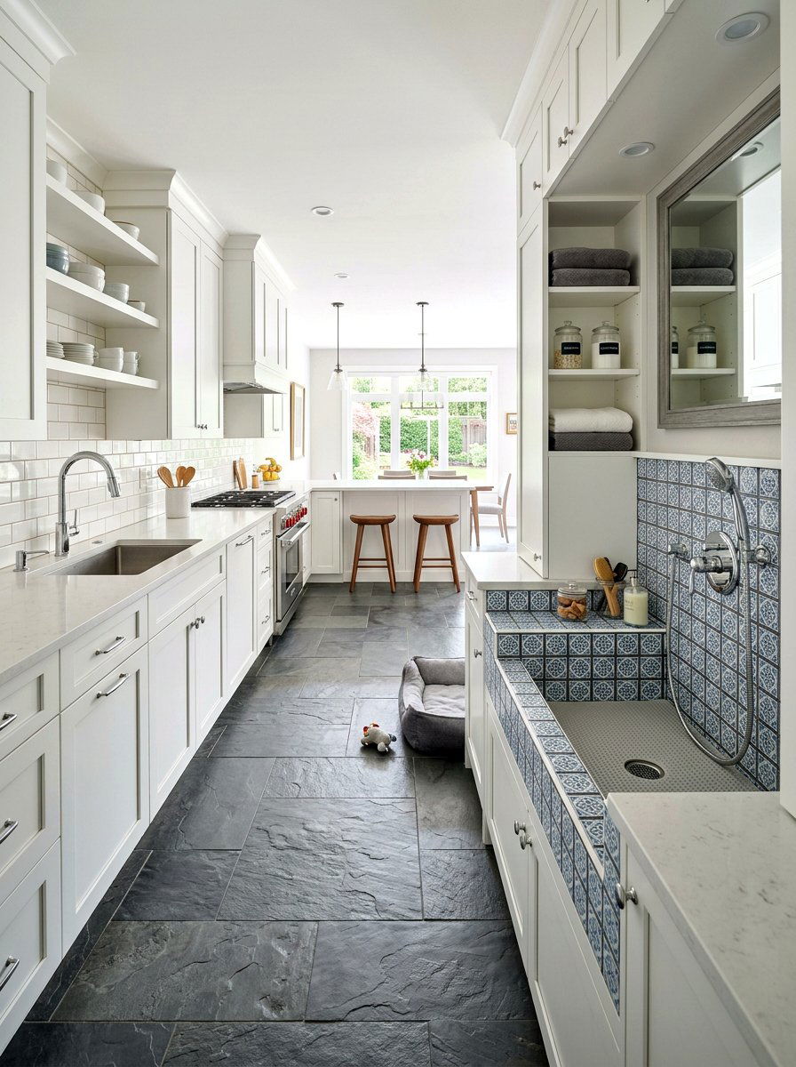 Integrated pet wash station kitchen - 30 pet station kitchen ideas