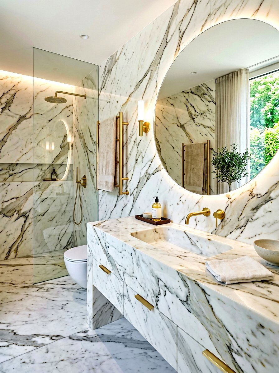 Integrated stone sink vanity - 30 stone vessel sink ideas
