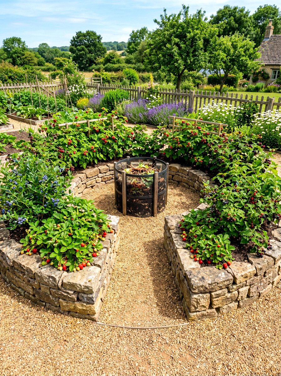 Intensive Keyhole Berry Bed - 30 berry patch layout ideas