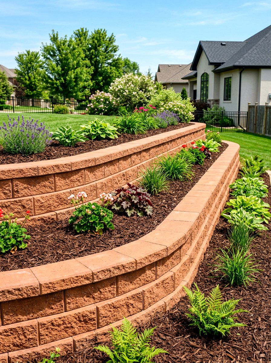 Interlocking Block Wall - 30 retaining wall ideas