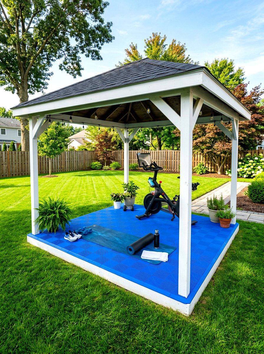 Interlocking PVC Tile Gazebo Floor - 30 gazebo floor ideas