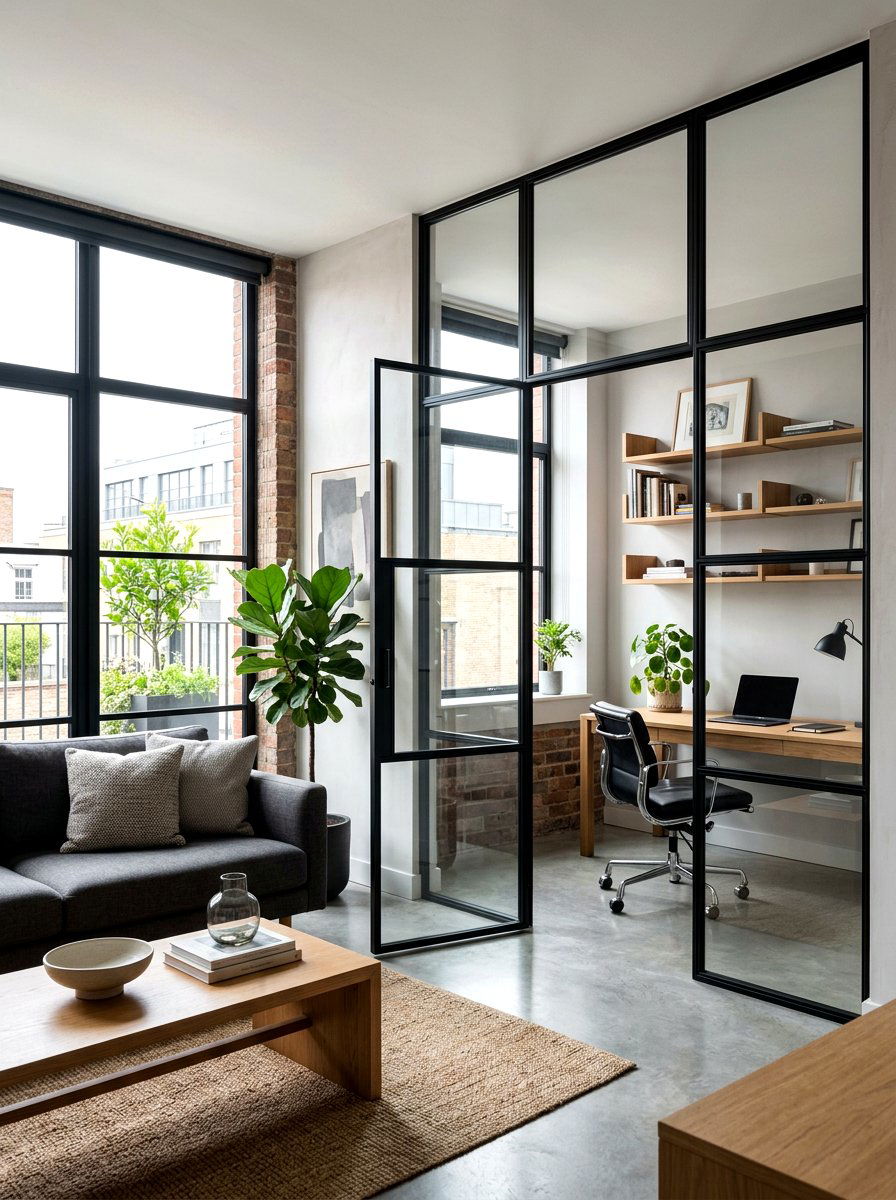Internal glass walls - 30 broken floor plan ideas