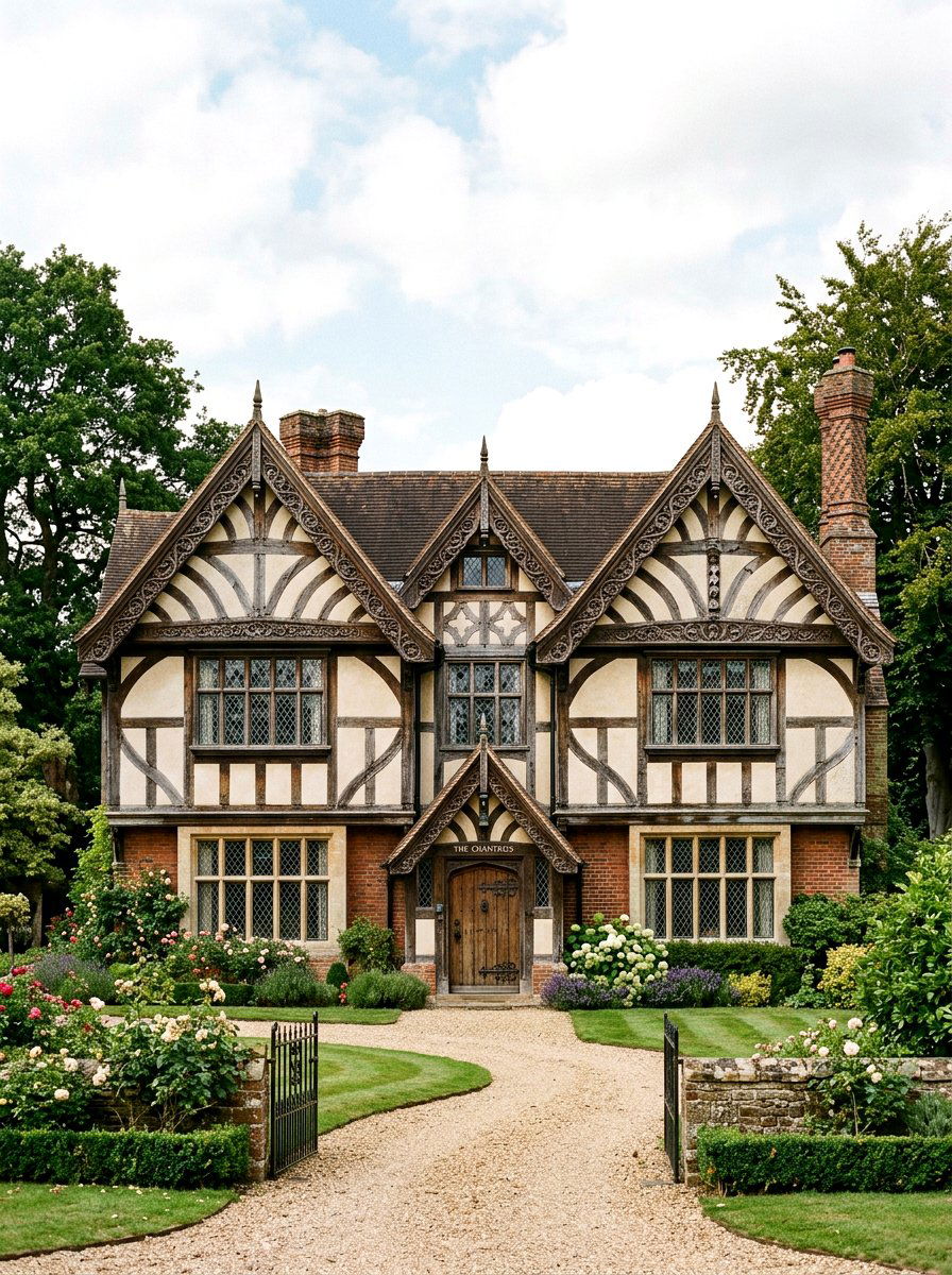 Intricate Wood Detailing - 30 Tudor house exterior ideas