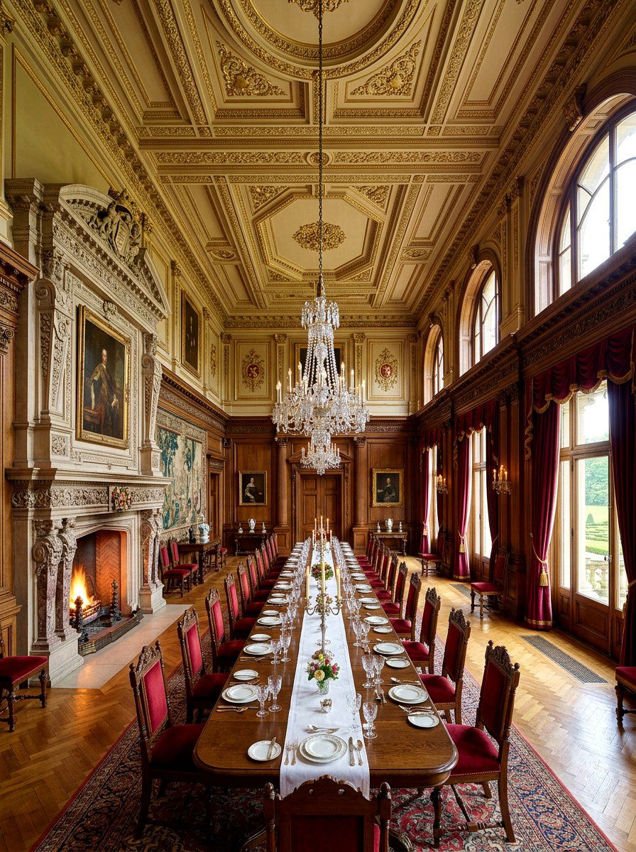 Intricate ceiling and wall molding - 30 dining room wall molding ideas