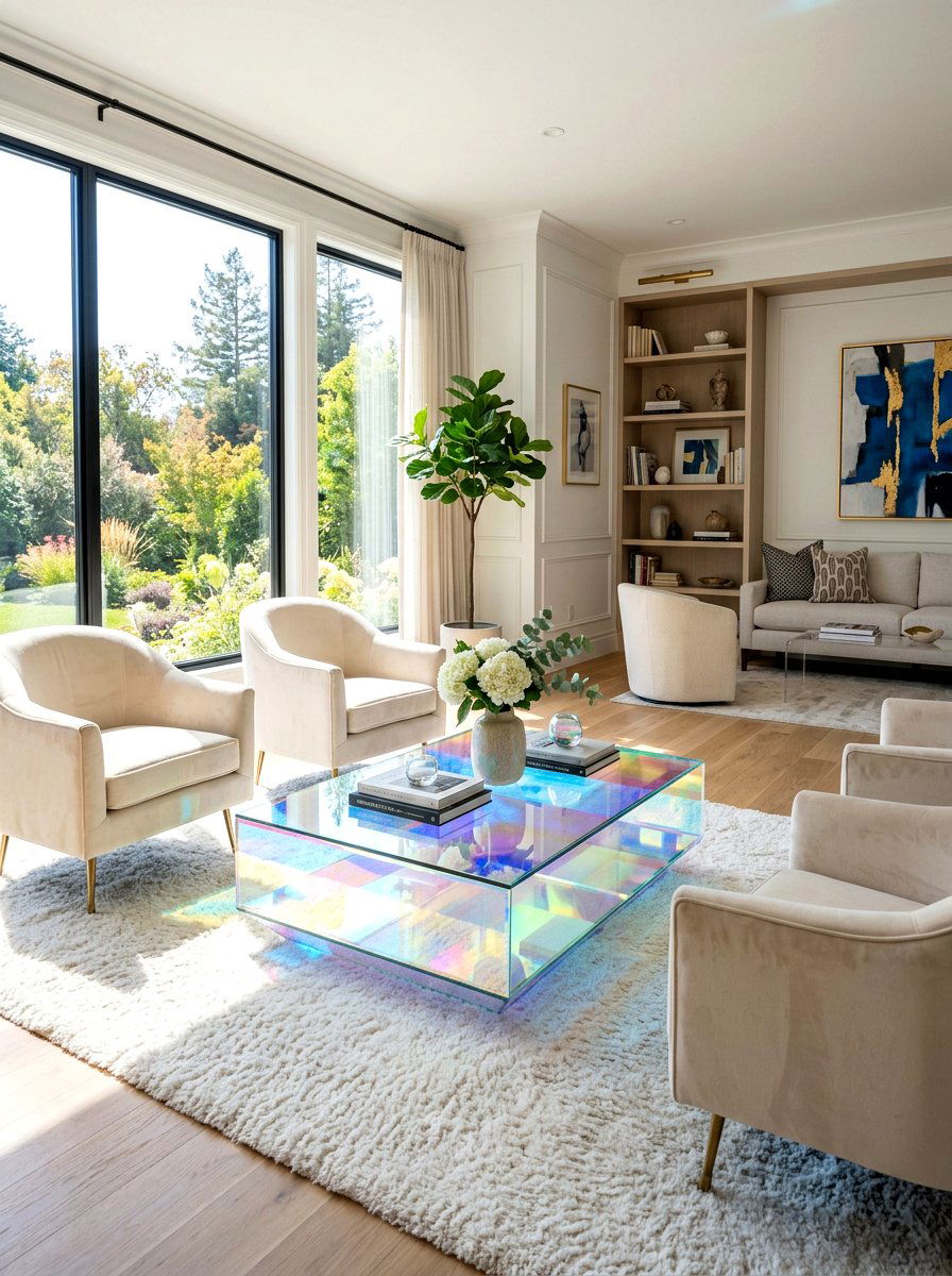 Iridescent Coffee Table - 30 holographic decor ideas